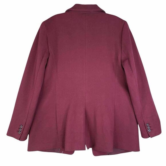 Talbots Blazer Jacket Double Breasted Women’s Size 14 Cotton Stretch Burgundy - Picture 3 of 8